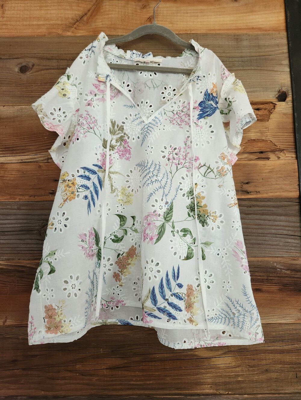 Anthropologie Solitaire Beautifully Feminine Embroidered Lace Blouse Size M